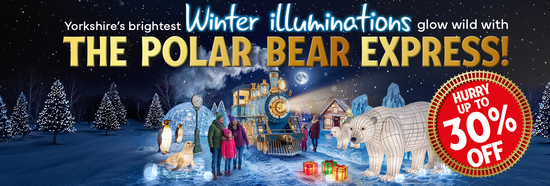 Up To 30% Winter Illuminations Pop Up Banner